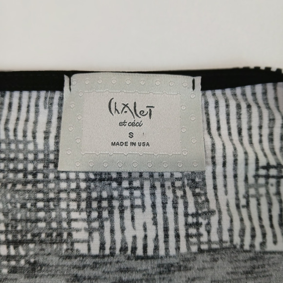 Chalet Et Ceci Tunic Small Black Asymmetrical Lagenlook Slinky Art To Wear - Picture 4 of 10